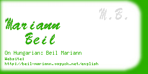 mariann beil business card